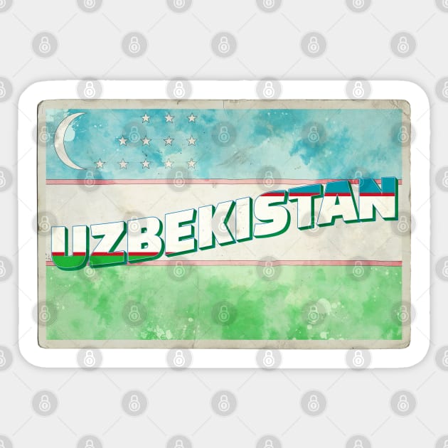 Uzbekistan vintage style retro souvenir Sticker by DesignerPropo